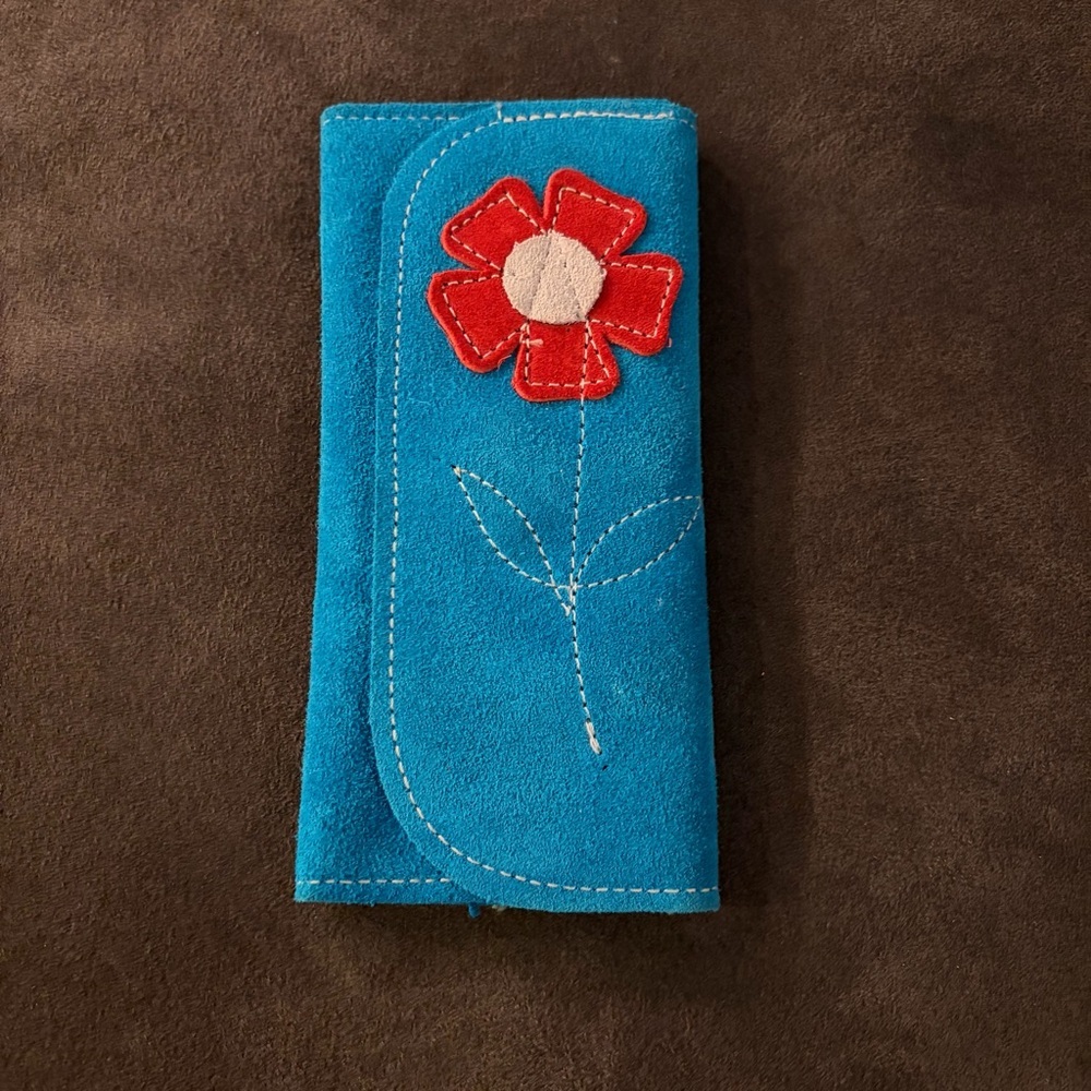 Handmade Suede Travel Jewelry Organizer Roll